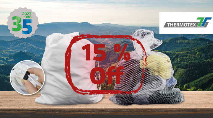 Anniversary promotion - 15% off selected laundry bags and nets